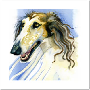 Borzoi Watercolor - Dog Lovers Posters and Art